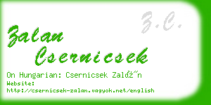 zalan csernicsek business card